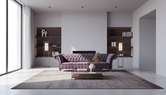 Sofa 4 Sitzer Couch Polster Design Textil Wohnzimmer Design Möbel Neu