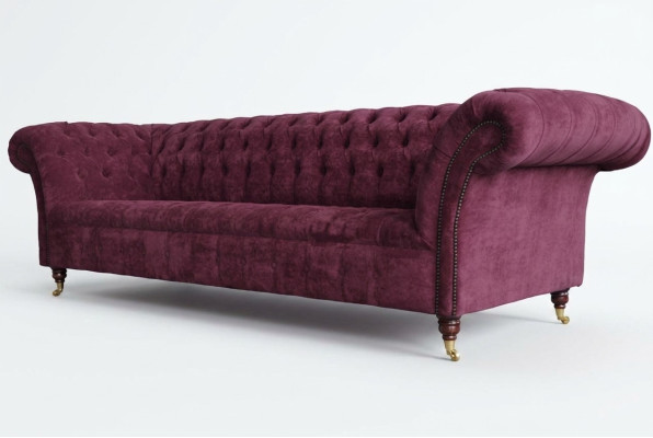 Chesterfield Design Couch Polster Textil Sofa Couchen 3er Sitzer Neu