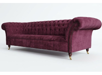 Chesterfield Design Couch Polster Textil Sofa Couchen 3er Sitzer Neu