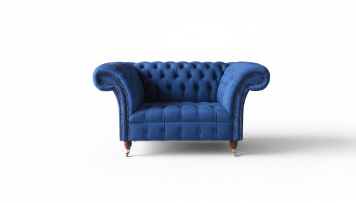 Design Sessel Textil Luxus Pohovka 1,5m Relaxační Klubová Nová