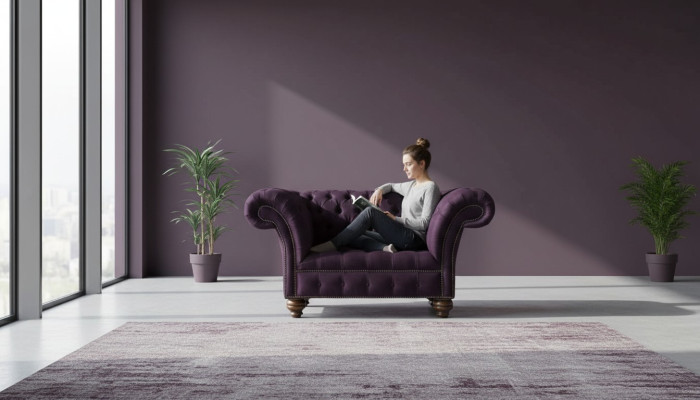 Design Chesterfield látková pohovka křeslo 1,5místné čalouněné pohovky lounge