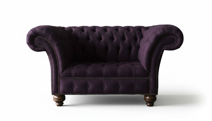 Design Chesterfield látková pohovka křeslo 1,5místné čalouněné pohovky lounge