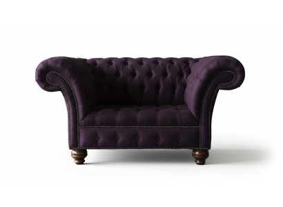 Design Chesterfield látková pohovka křeslo 1,5místné čalouněné pohovky lounge