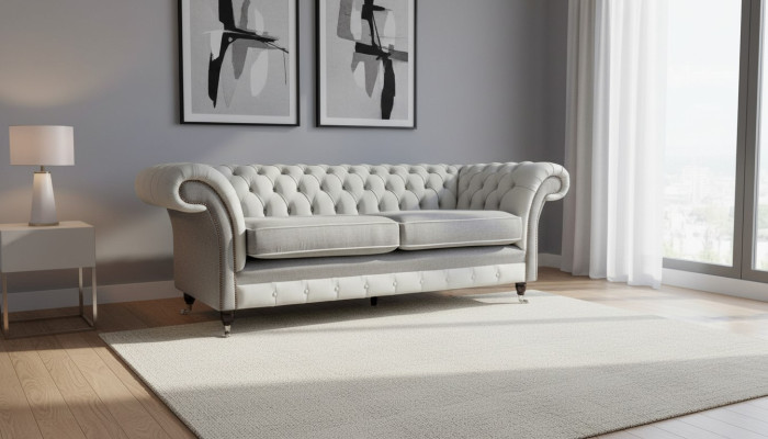 Sofa 3 Sitz Leder Möbel Sofas Stoff Grau Couch Polster Dreisitzer Neu