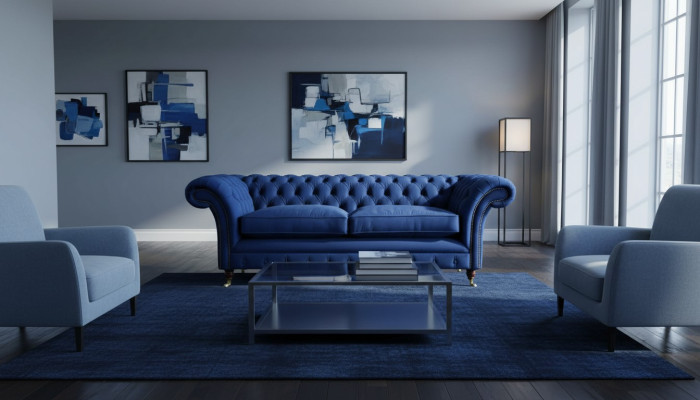 Chesterfield Polster Sofas Design Luxus Couch Sofa 3 Sitzer Textil Couche