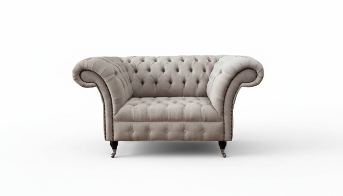 Chesterfield Textil Polster Sessel 1 Sitzer Sofas Design Luxus Stoffsofas