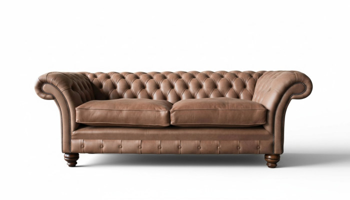 Chesterfield Sofa Design Luxus Kožená Pohovka Klasická Pohovka 3 Místná
