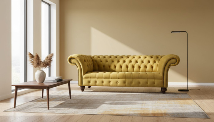 Sofa 3 Sitzer Sofas Sitz Couch Polster Chesterfield Couchen Dreisitzer Textil