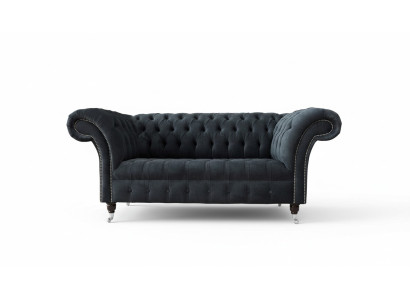 Sofa 2 Sitzer Couch Design Chesterfield Sitz Luxus Textil Polster Neu