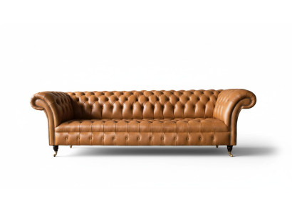 Ledersofa Chesterfield 4 Sitzer Couchen Luxus Leder Couchen Polster Wohnzimmer