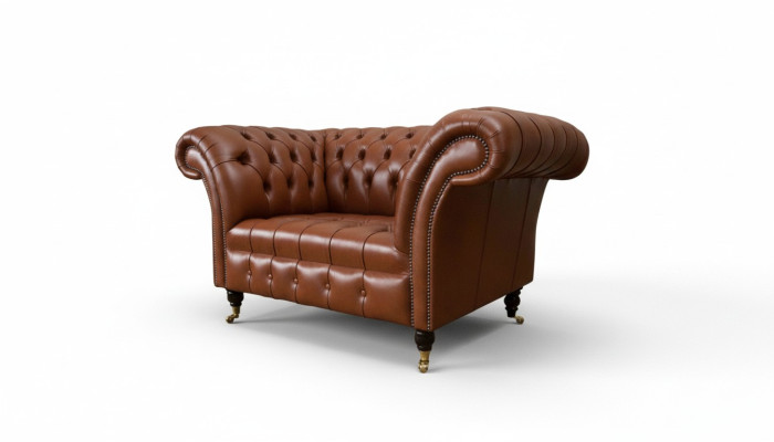Chesterfield design látková pohovka křeslo 1,5m posed dvousedačky loungu