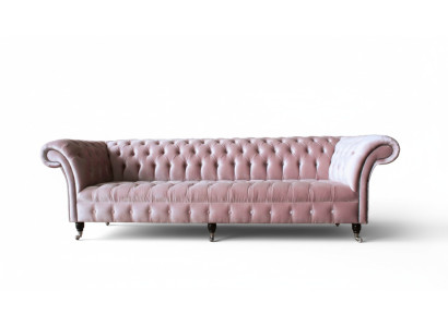 Chesterfield Rosa Couch Sofa Polster 4 Sitzer Couchen Sitz Sofas