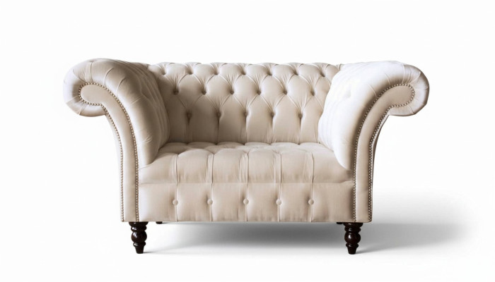 Pohovka potahová sedačka textilní Chesterfield Pohovky 1,5místná Jednosedadlo Růžová