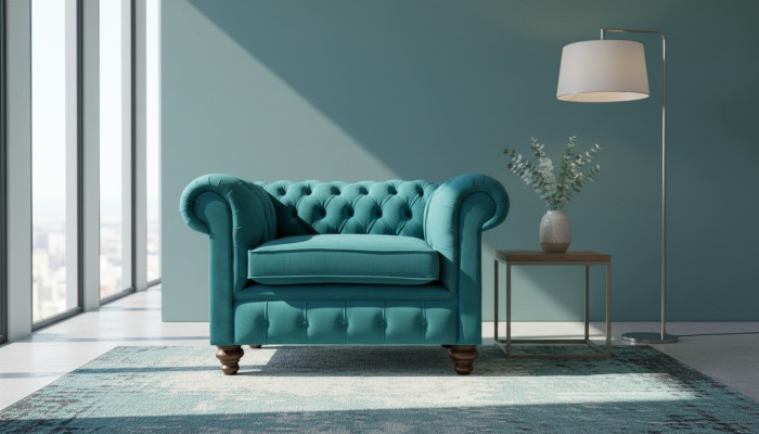 Křeslo 1 osoba Chesterfield, čalouněná sedací souprava, design luxusní gauč, nový gauč.