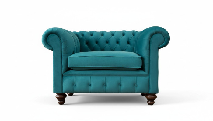 Křeslo 1 osoba Chesterfield, čalouněná sedací souprava, design luxusní gauč, nový gauč.