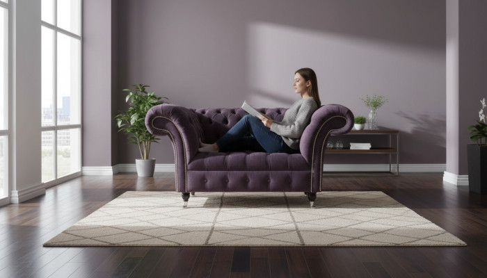 Sessel Chesterfield Samt Einsitzer Luxus Sessel Couchen Wohnzimmer Neu
