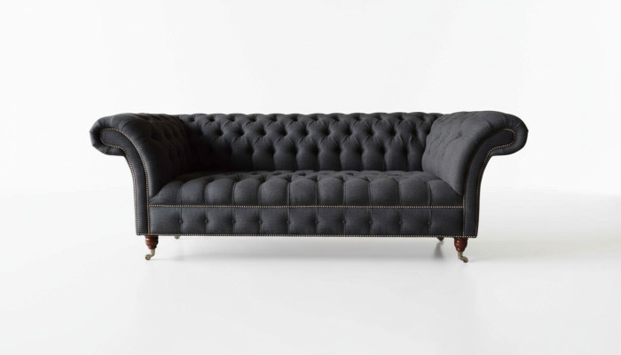 Chesterfield Dreisitzer Sofa 3 Sitzer Couch Polster Couchen Design Textil