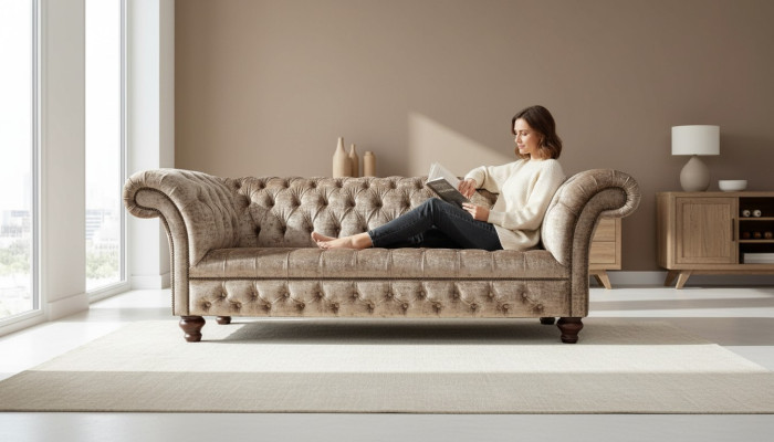 Chesterfield Sofa 3 Sitz Polster Design Couchen Sofas Modern Dreisitzer