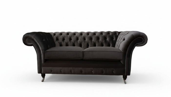 Chesterfield textilní pohovka 2místná designová luxusní sedací souprava látkového materiálu