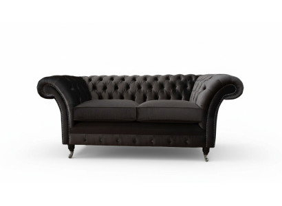Chesterfield textilní pohovka 2místná designová luxusní sedací souprava látkového materiálu