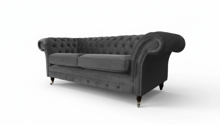 Pohovka 3místná luxusní textilní Chesterfield pohovka Sedací soupravy Vybavení Nábytek.