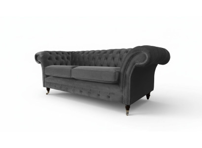 Pohovka 3místná luxusní textilní Chesterfield pohovka Sedací soupravy Vybavení Nábytek.