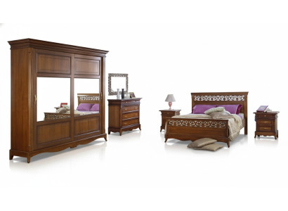 Postel 2x noční stolky 6 dílná ložnice Design Moderní Luxusní Ložnice