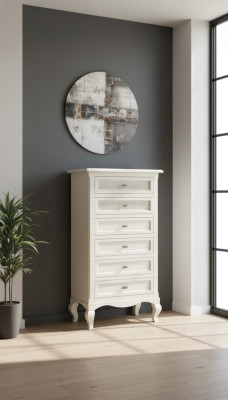 Kommode Holz Italienische Stil Möbel Luxus Weiß Kommoden Sideboard Neu