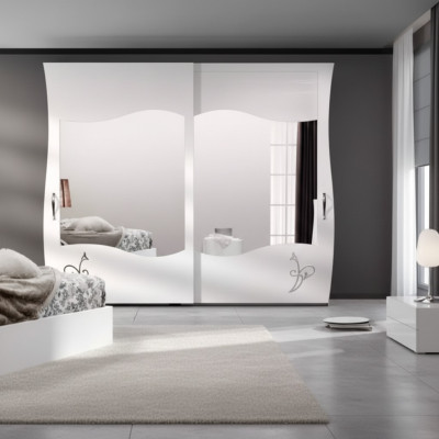 Modern Holz Massiv Kleiderschrank Schlafzimmer Regal Schrank Weiß Neu