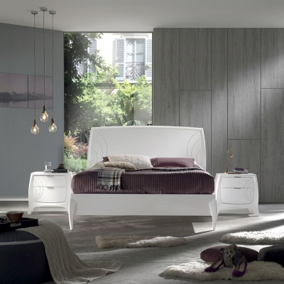Set Bett Schlafzimmer 2x Nachttische Komplett Set Holz Möbel 3 tlg. Neu