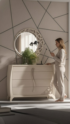 Nastavit komoda zrcadlo designér luxusní konzole komody nábytek dřevo béžová