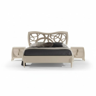 Bett 2x Nachttische 3tlg. Schlafzimmer Design Luxus Schlafzimmer Möbel