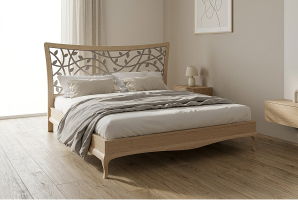 Bett Doppelbetten Modern Bettgestell Luxus Design Bettrahmen Holz Neu