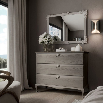 Komoda zrcadlo skříň luxus komody regál konzole nábytek set 2 kusy.