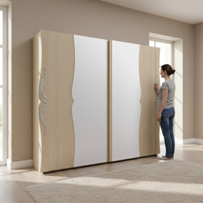 Echtholz Kleiderschrank Holzschrank Schrank Schlafzimmer Möbel Italien