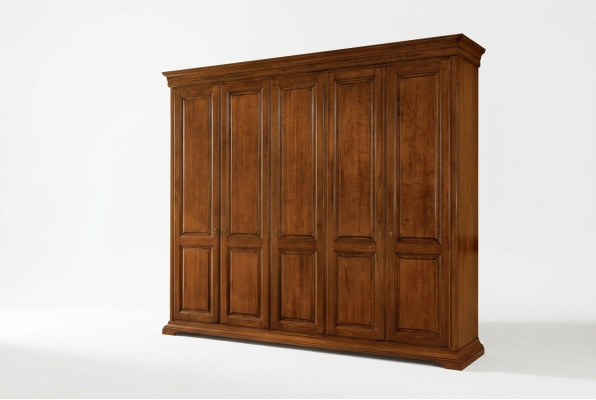 Schlafzimmer Kleiderschrank Schrank Holz Wohnzimmer Möbel Braun Italien