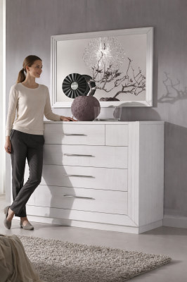 Moderne Kommode 2tlg. Set Stil Modern Kommode Spiegel Italienische Möbel