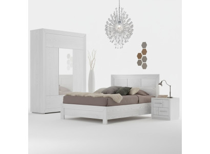 Design Schlafzimmer 3tlg. Bett 2x Nachttische Modern Luxus Set Möbel Neu