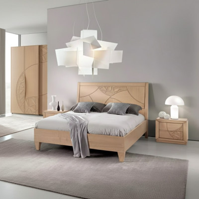 Design Schlafzimmer 3tlg. Bett 2x Nachttische Modern Luxus Betten Set