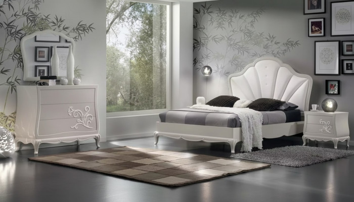 Luxus Schlafzimmer Set 5tlg. Bett 2x Nachttische Kommode Designer Möbel