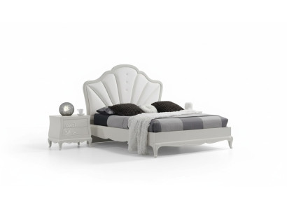 Schlafzimmer 3 tlg. Set Bett 2x Nachttische Modern Design Grau Betten