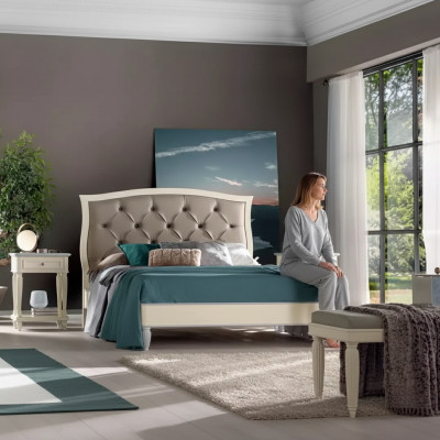 Bett 2x Nachttische 3 tlg. Schlafzimmer Set Design Modern Luxus Gruppe