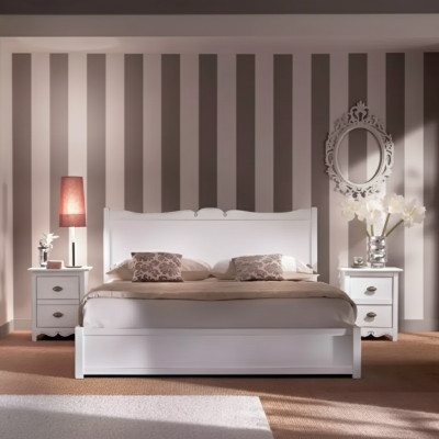 Schlafzimmer Design Modern Luxus Schlafzimmer Bett 2x Nachttische 3 tlg