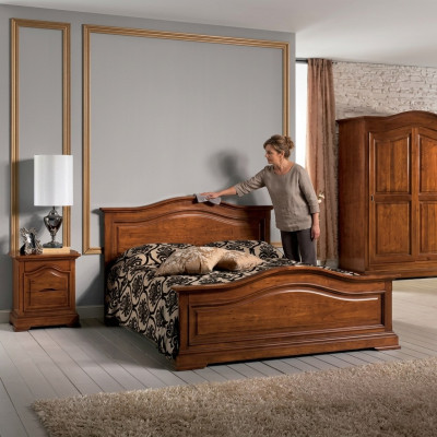 Doppel Bett Italienische Möbel Luxus Bettrahmen Holz Schlafzimmer Neu