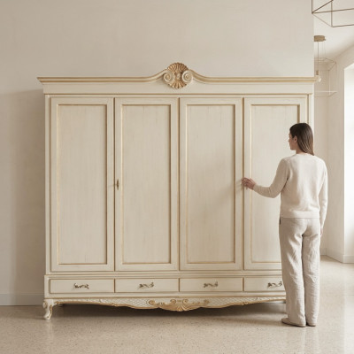 Kleiderschrank Schrank Luxus Schlafzimmer Holz Italienische Möbel Neu