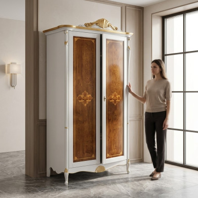 Kleiderschrank Weiß Luxus Schrank Schlafzimmer Holz Möbel Schränke Neu