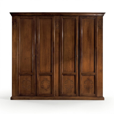 Schlafzimmer Schrank Kleiderschrank Schränke Holzschrank Design Braun