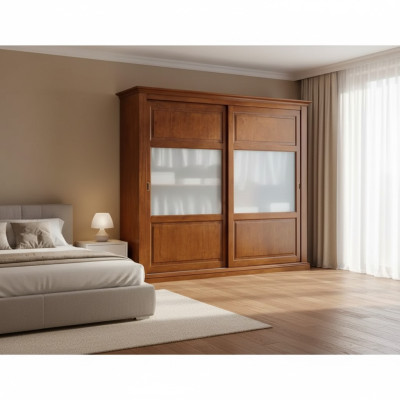Schlafzimmer Möbel Italien Holzschrank Schrank Echtholz Kleiderschrank