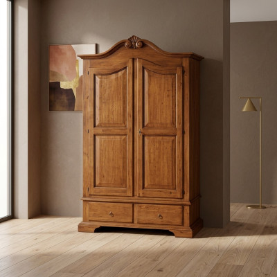 Šatní skříň ložnice Design Dřevo Italský nábytek Hnědý Nový