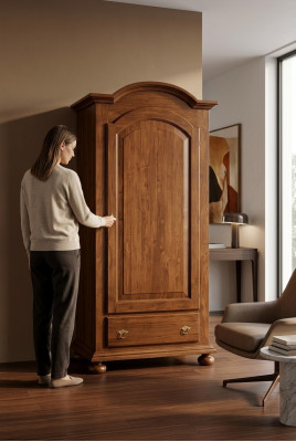 Schlafzimmer Kleiderschrank Schrank Luxus Holz Schränke Möbel Braun Neu